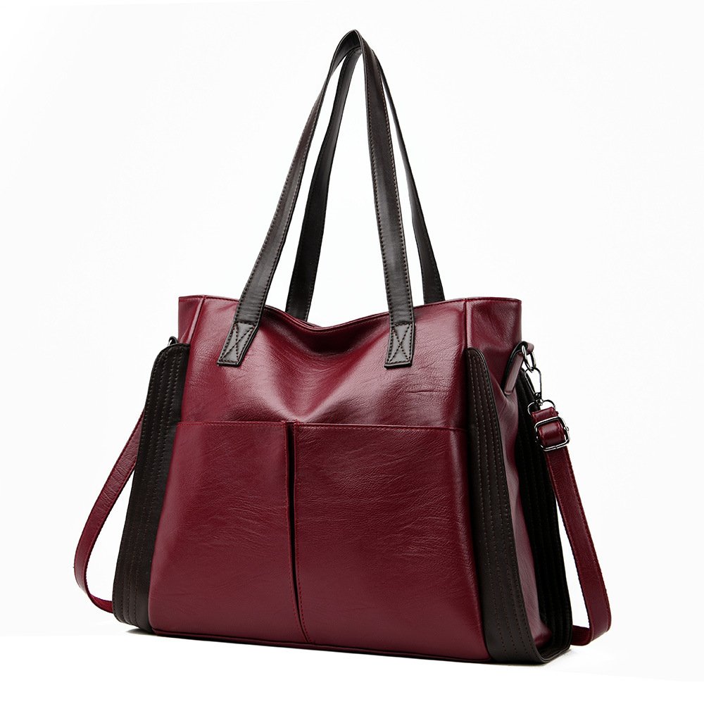 Fashionable Large Capacity Soft Leather Crossbody Bag - Image 2