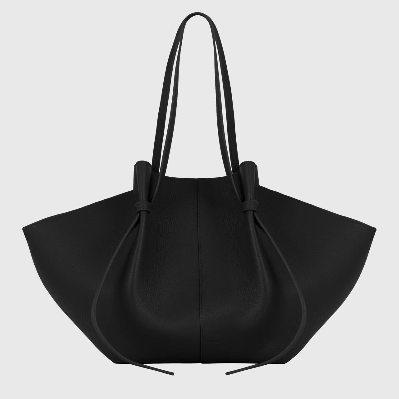Lychee-pattern Leather Commuter Tote Bag With Large Capacity - Image 5
