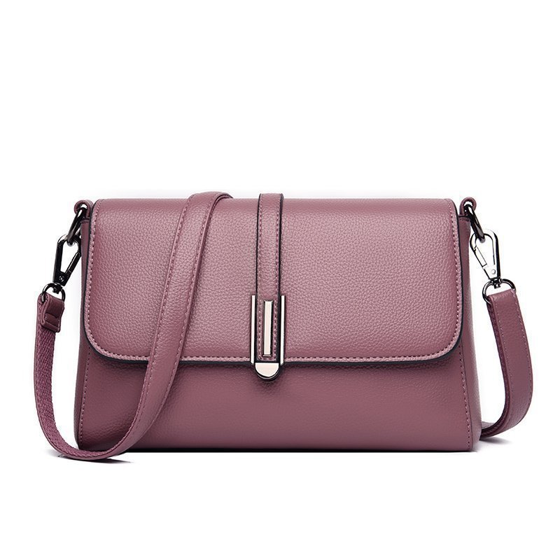 Casual PU Microfiber Leather Single Shoulder Crossbody Bag - Image 4