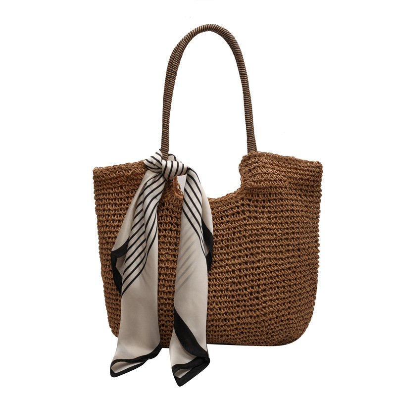 Casual Woven Bag Women's New Large Capacity One-shoulder Portable - Image 10