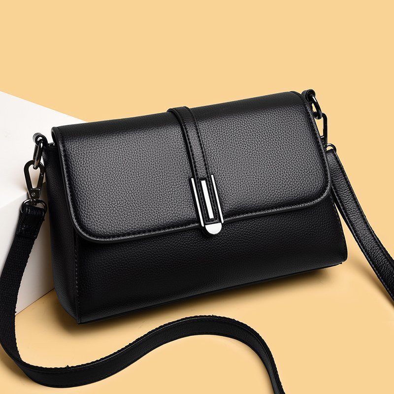 Casual PU Microfiber Leather Single Shoulder Crossbody Bag - Image 9