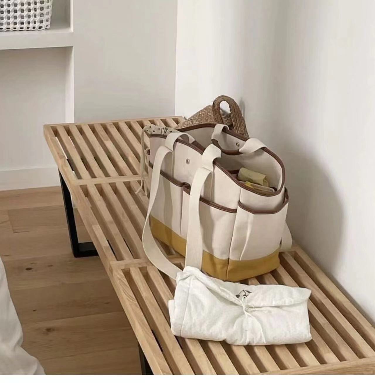 Canvas Bag Large Capacity Multi-compartment Portable - Image 9