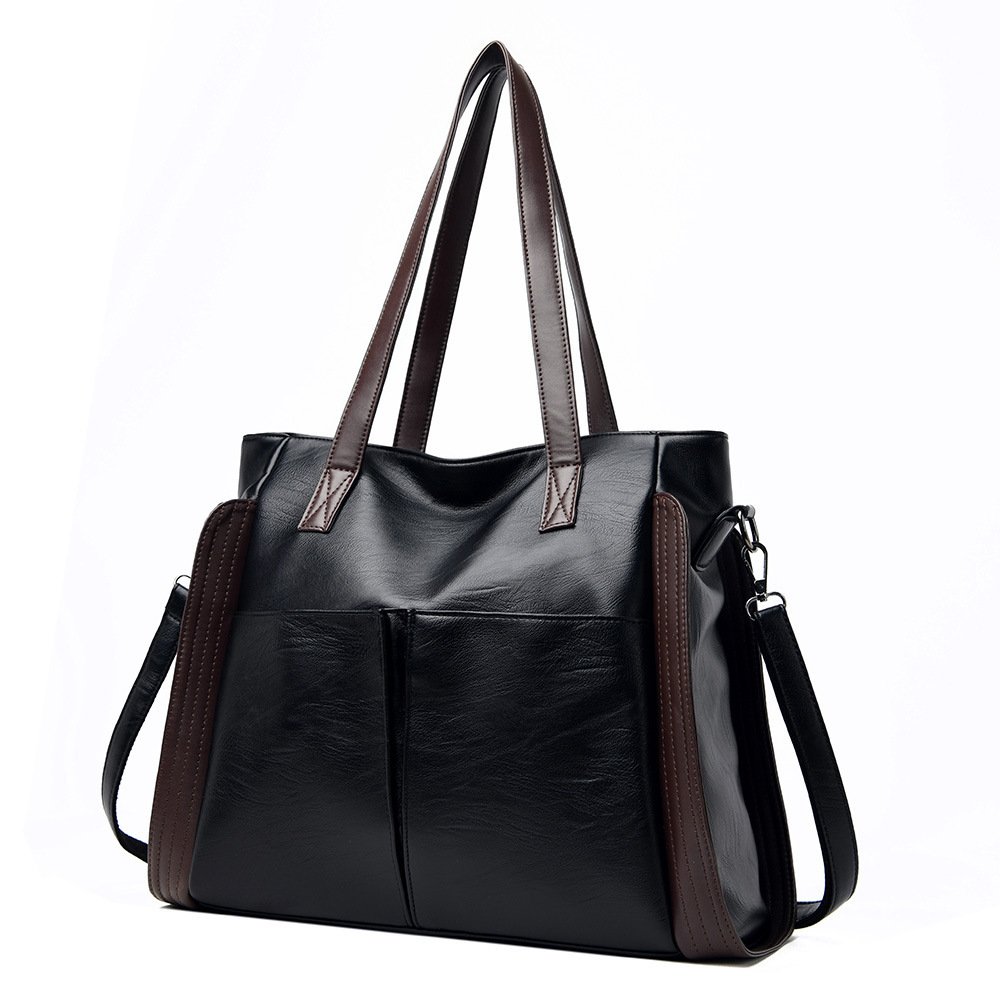 Fashionable Large Capacity Soft Leather Crossbody Bag - Image 3