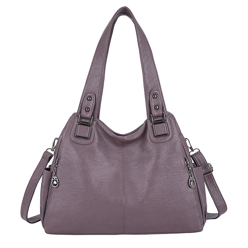 Soft Leather Large Capacity Women Hand-carrying Crossbody Bag Fashionable All-match - Image 8