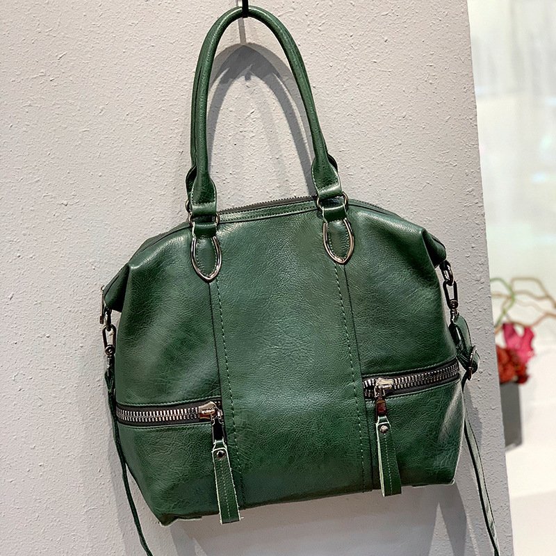 Large-capacity Soft Leather Shoulder Messenger Bag - Image 4