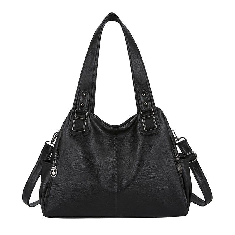 Soft Leather Large Capacity Women Hand-carrying Crossbody Bag Fashionable All-match - Image 5