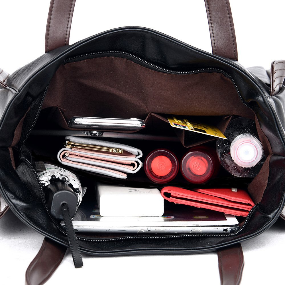 Fashionable Large Capacity Soft Leather Crossbody Bag - Image 7