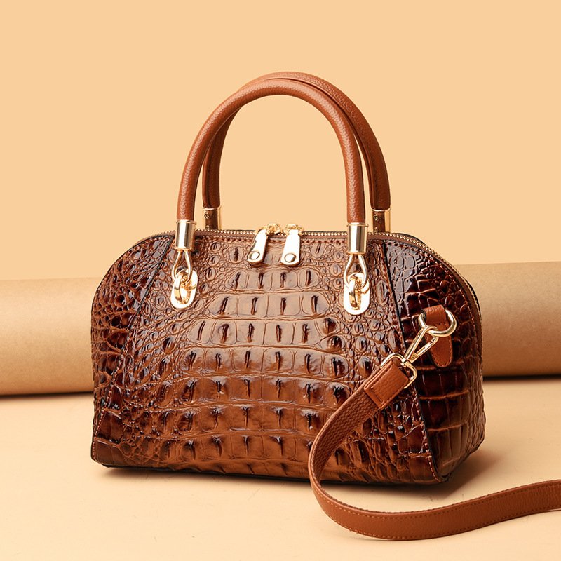 Leather Shell One-shoulder Messenger Women's Handbag - Image 2